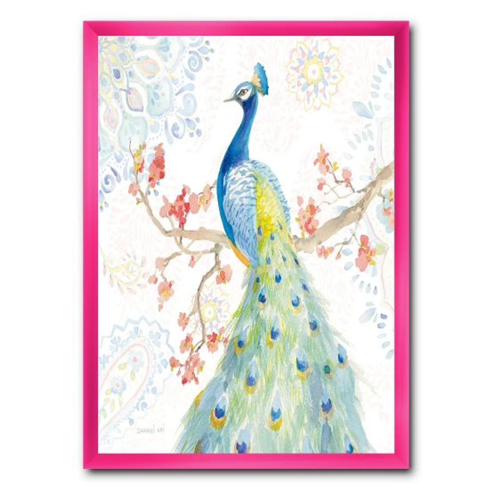 peacocks Watercolor II  Wall Art