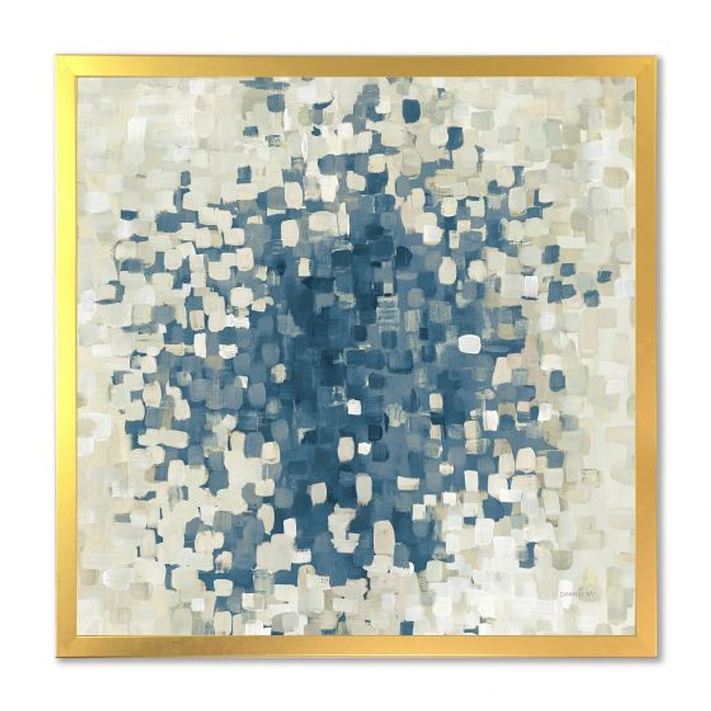 Geometric Blue Spots  Wall Art