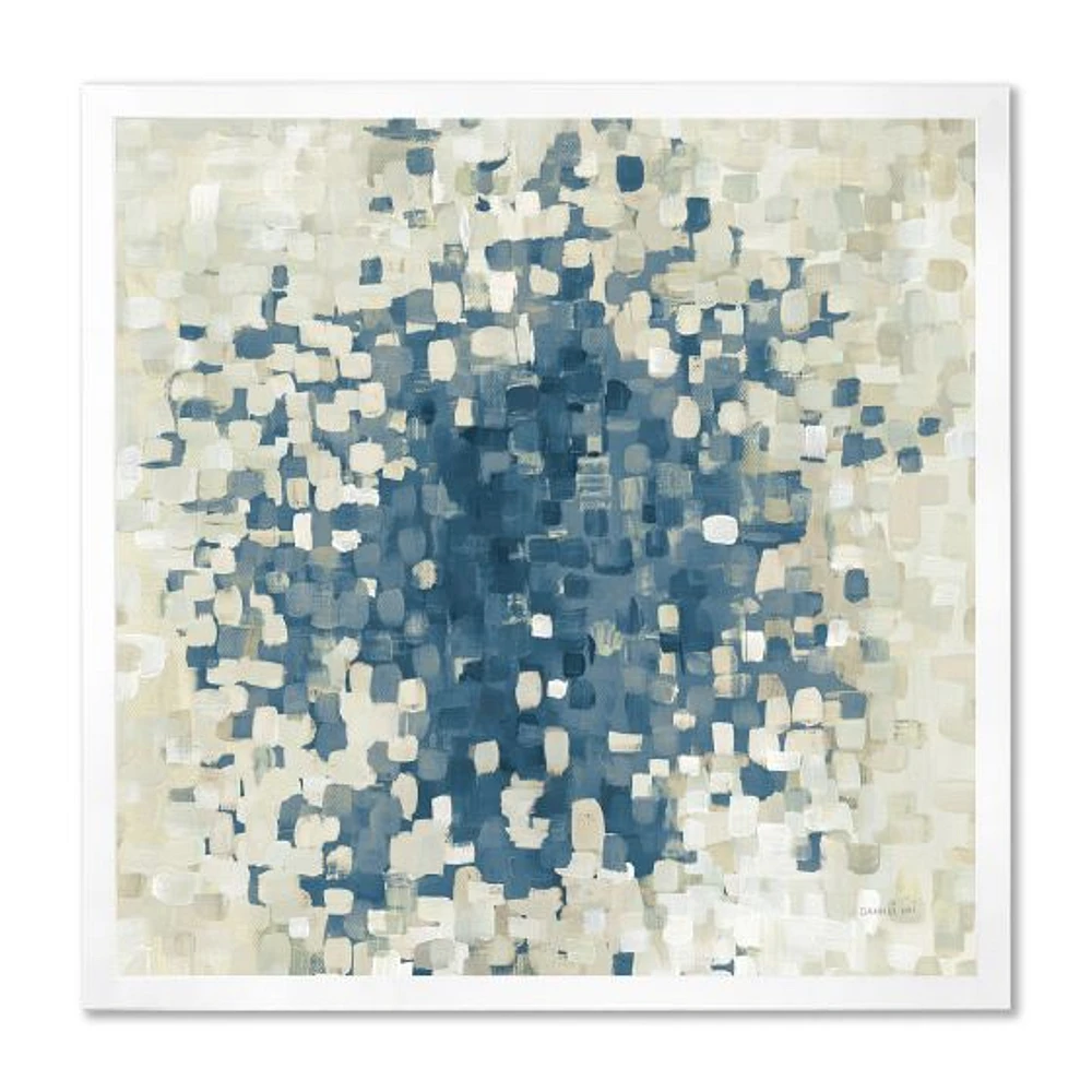 Geometric Blue Spots  Wall Art