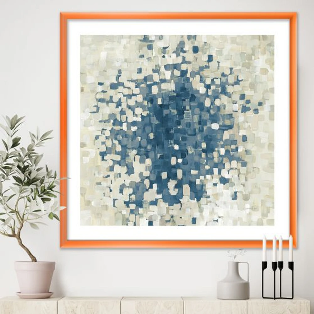 Geometric Blue Spots  Wall Art