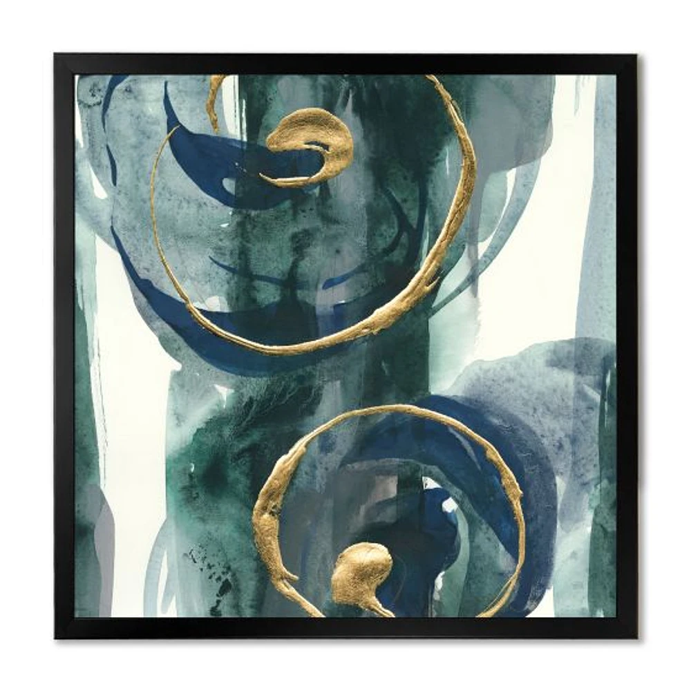 Mettalic Indigo and Gold II  Wall Art