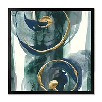 Mettalic Indigo and Gold II  Wall Art