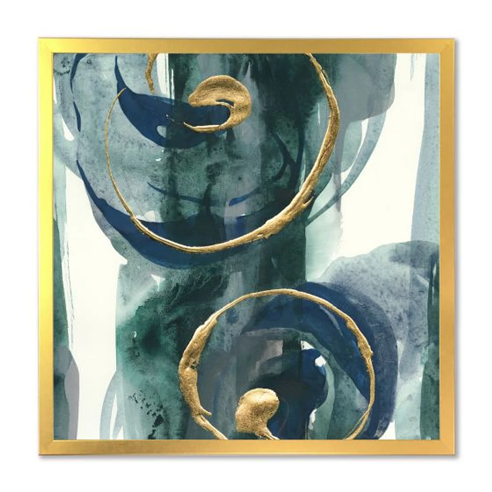 Mettalic Indigo and Gold II  Wall Art