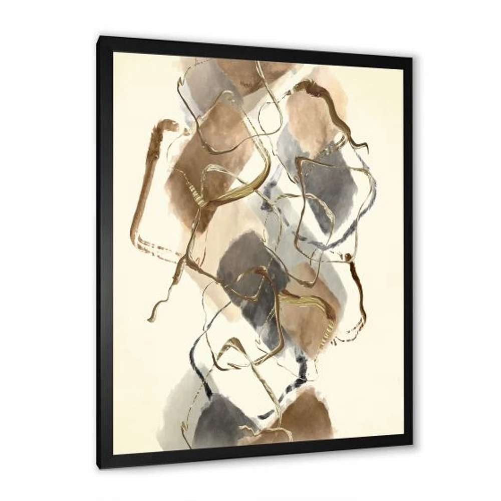 Gold Glam Squares III  Wall Art