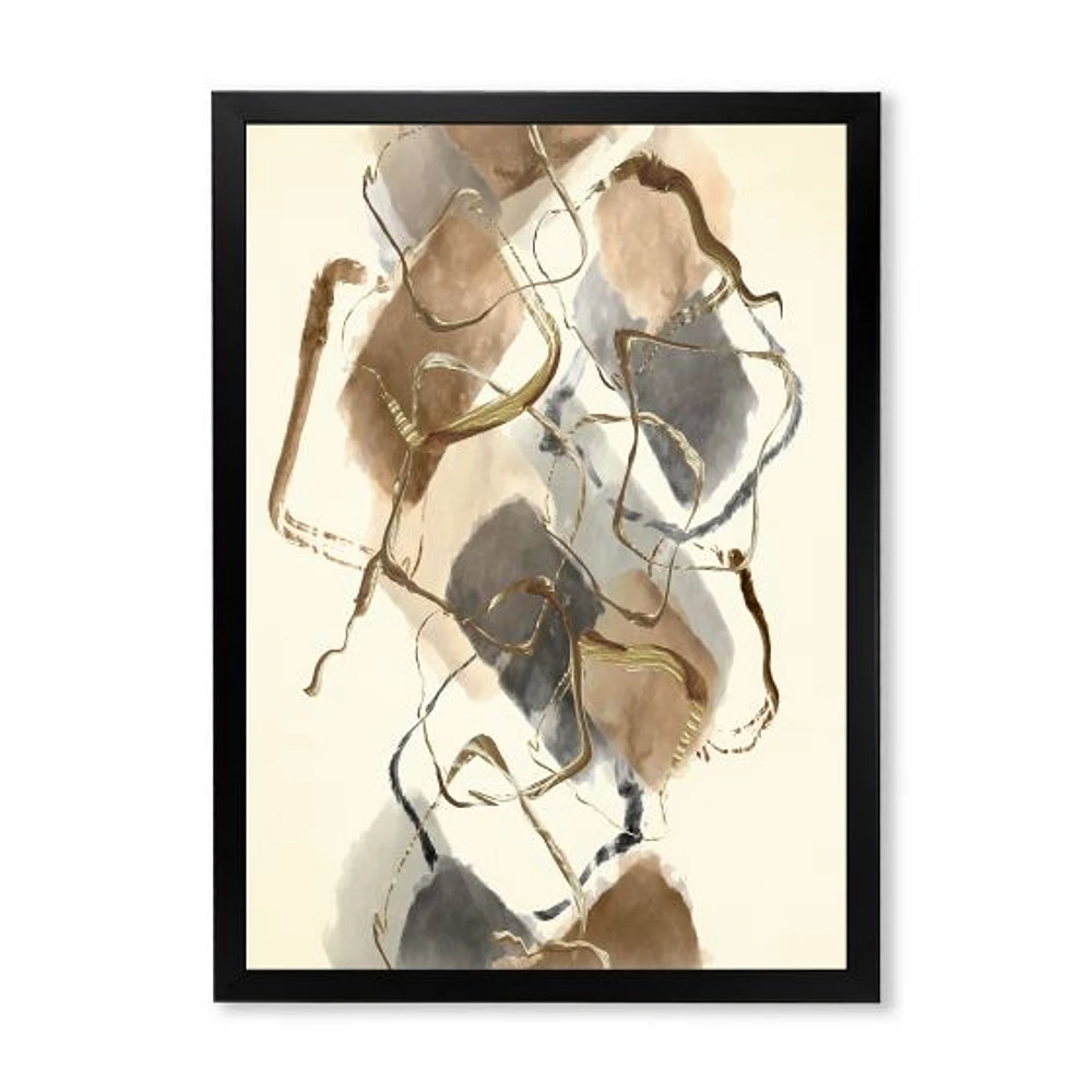 Gold Glam Squares III  Wall Art