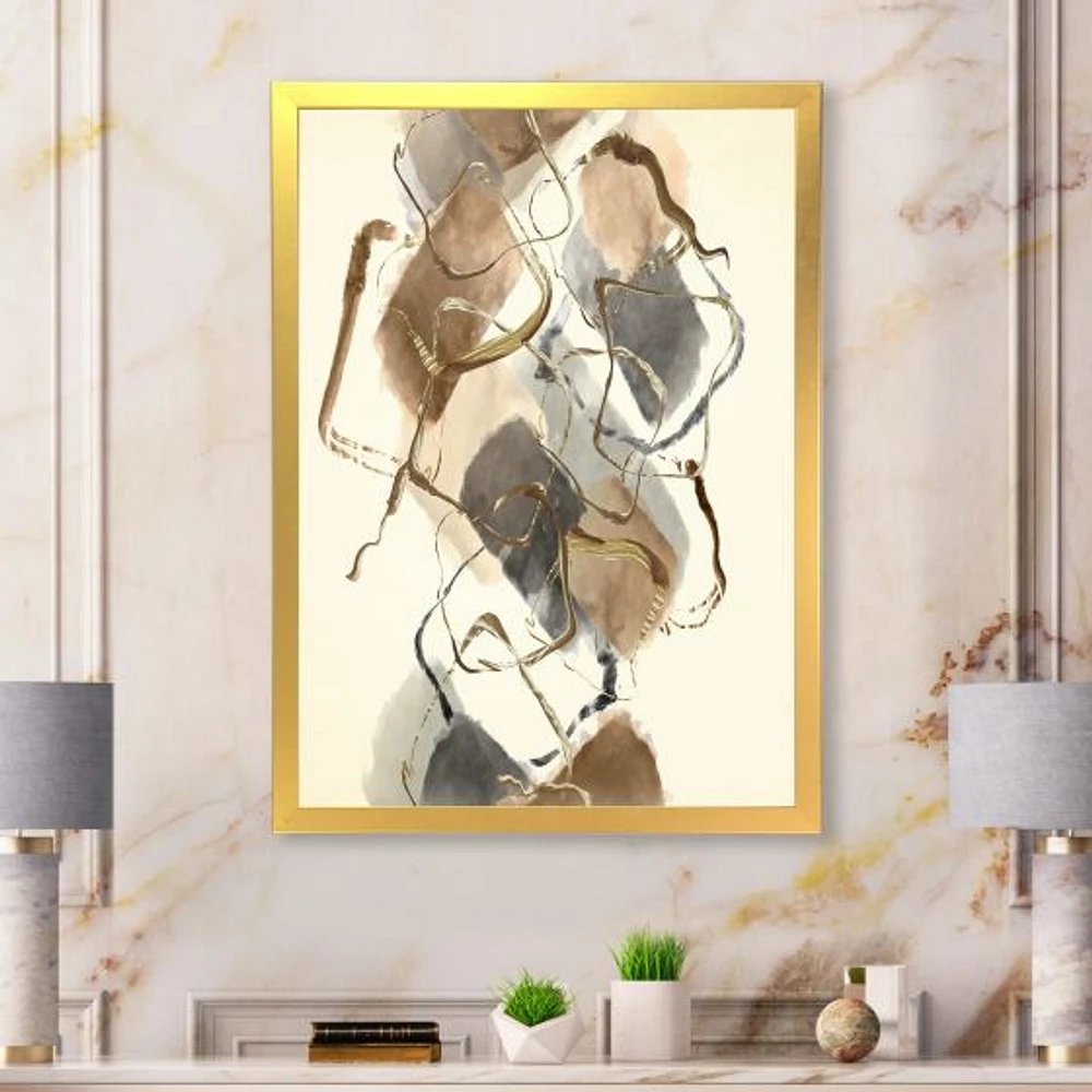 Gold Glam Squares III  Wall Art