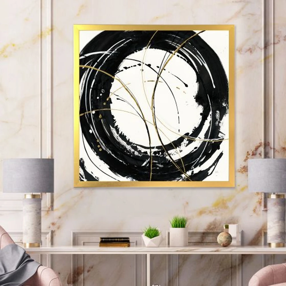 Gold Metallic Circle  Wall Art