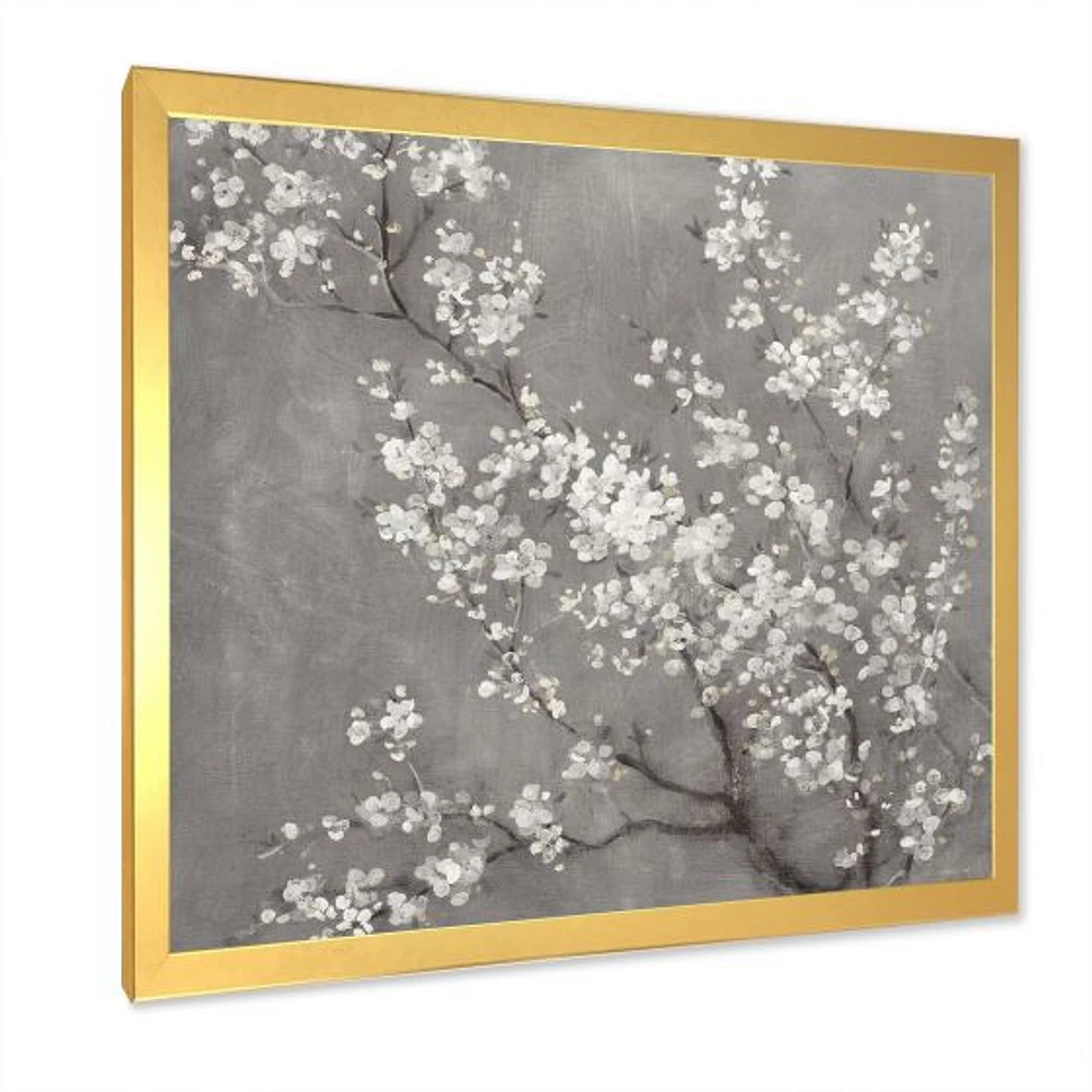 White Cherry Blossoms II  Canvas Wall Art Print