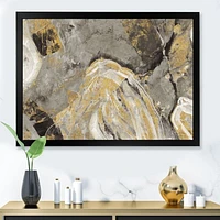 Painted Gold Stone  Canvas Art