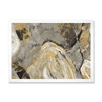 Painted Gold Stone  Canvas Art