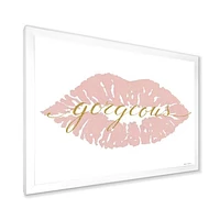 Toile « Fashion Glam Lips on Gold II