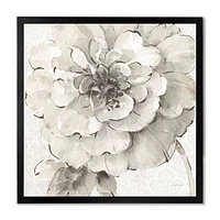 Toile « Indigold Grey Peonies I