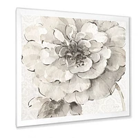 Indigold Grey Peonies I  Canvas Wall Art