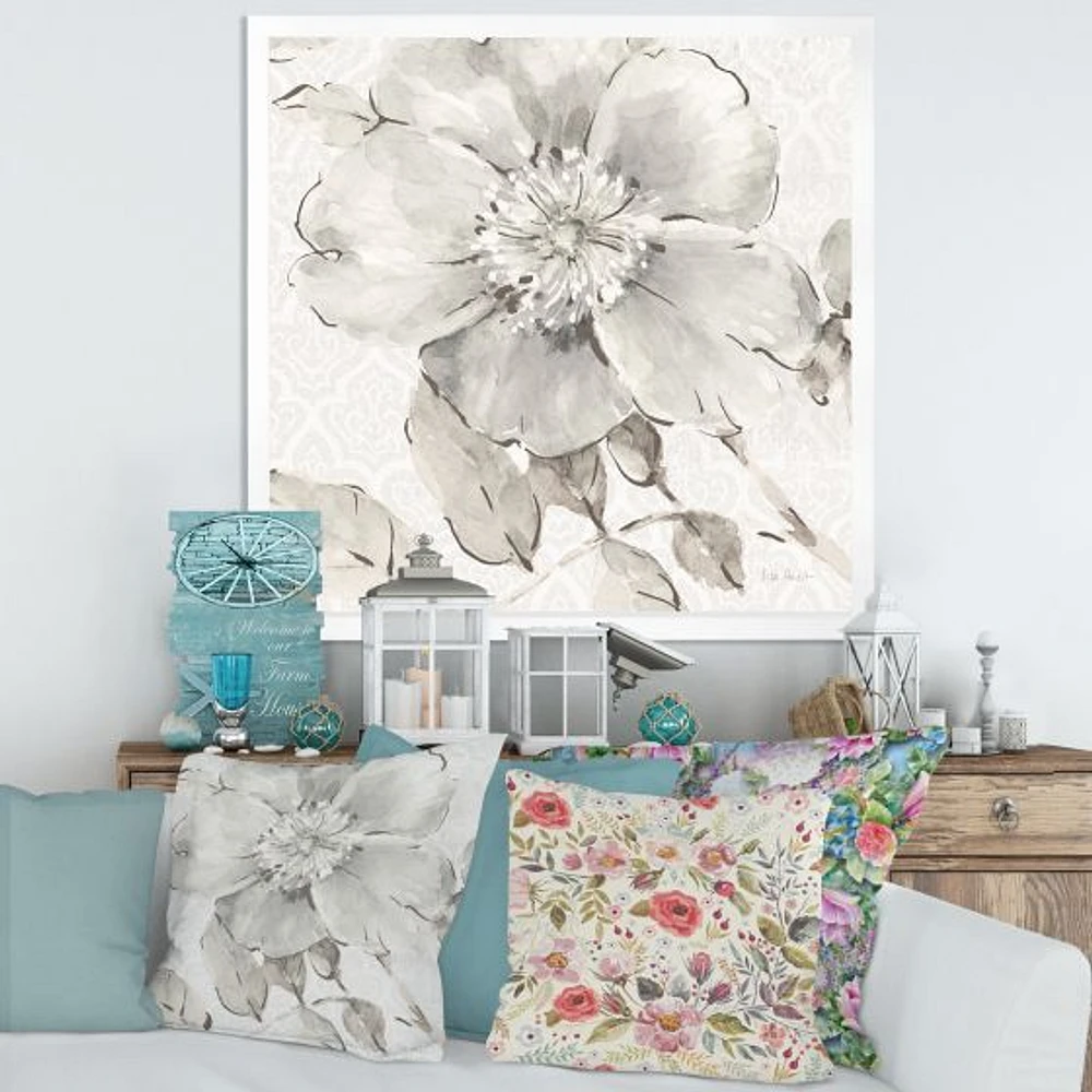 Indigold Grey Peonies II  Wall Art