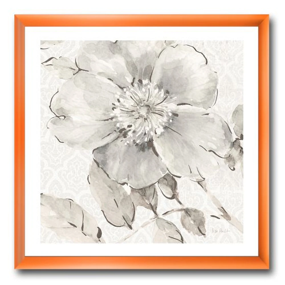 Toile « Indigold Grey Peonies II