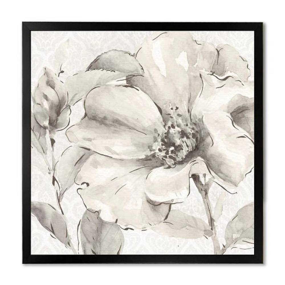 Indigold Grey Peonies IV  Canvas Art