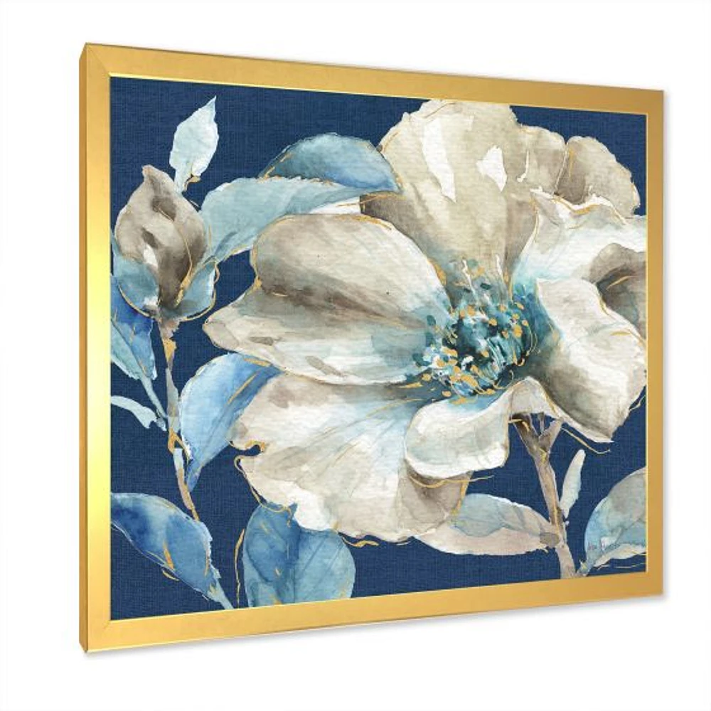 Indigold Watercolor Flower I  Wall Art