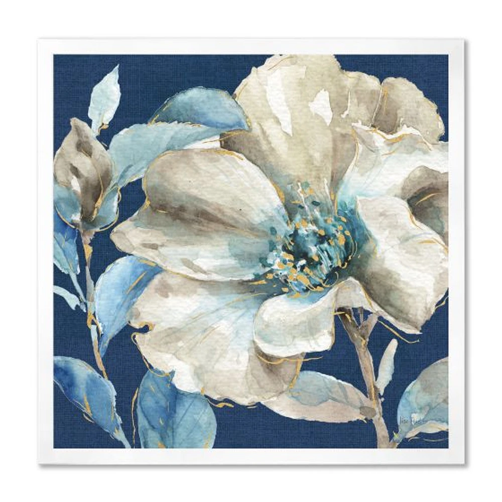 Indigold Watercolor Flower I  Wall Art