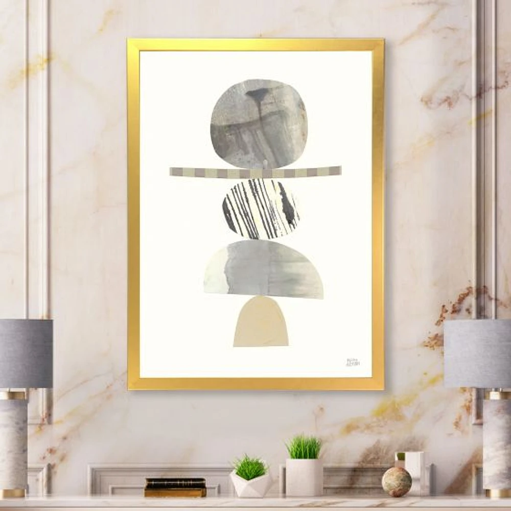 Geometric Balance Neutral I  Wall Art