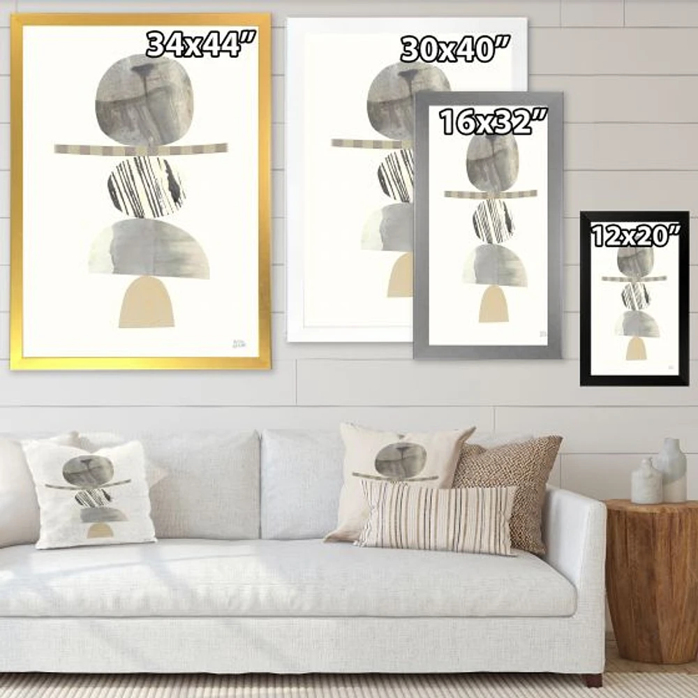 Geometric Balance Neutral I  Wall Art