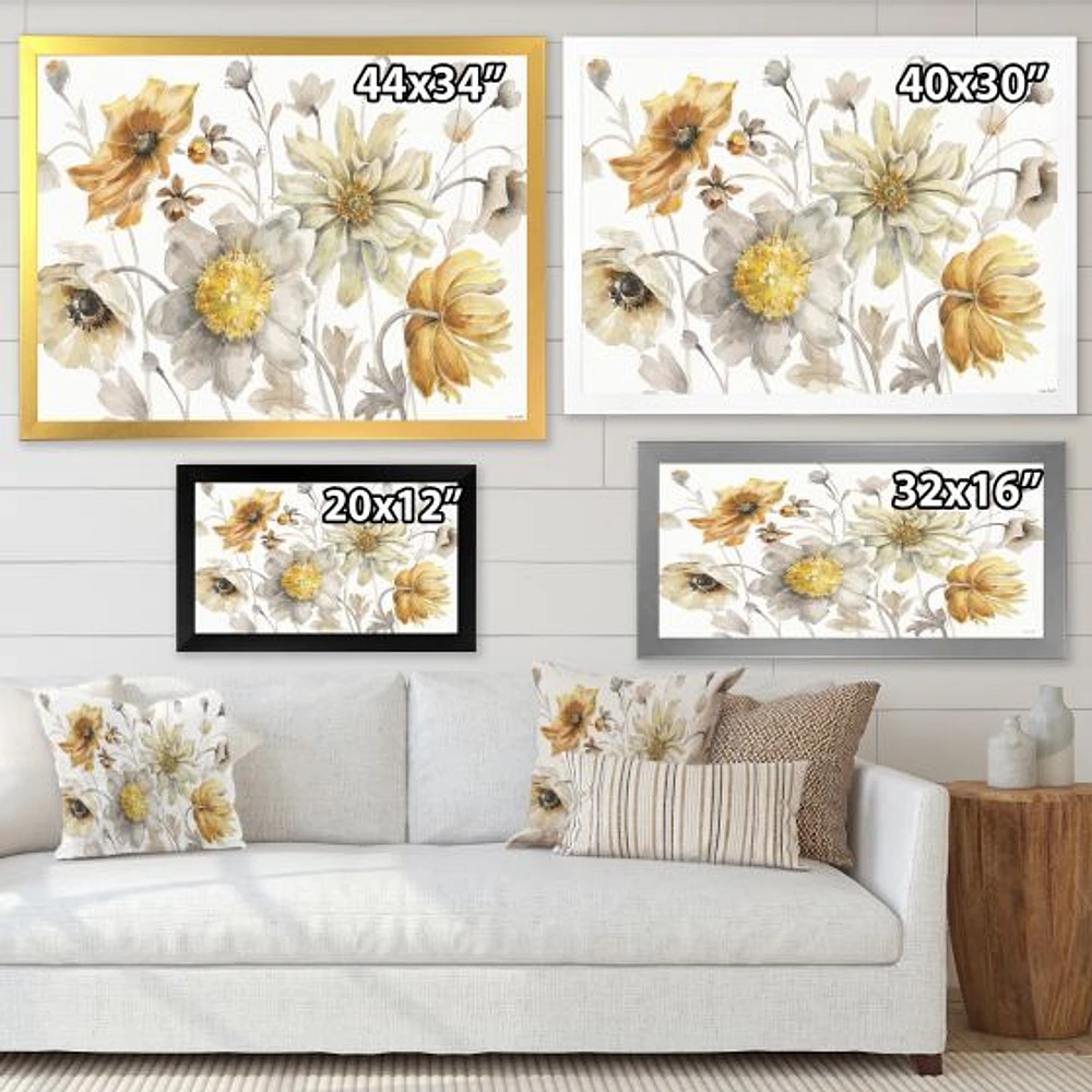 Fields of Gold Watercolor Flower VII  Canvas Art