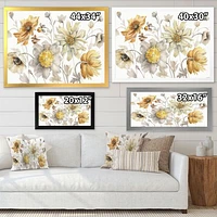 Fields of Gold Watercolor Flower VII  Canvas Art