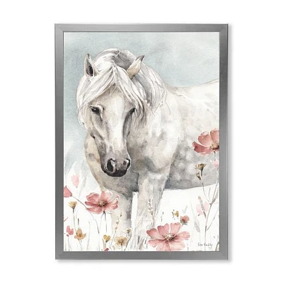 Watercolors Pink Wild Horses I  Wall Art