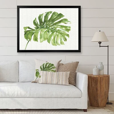 Mixed Botanical Green Leaves V  Canvas Art