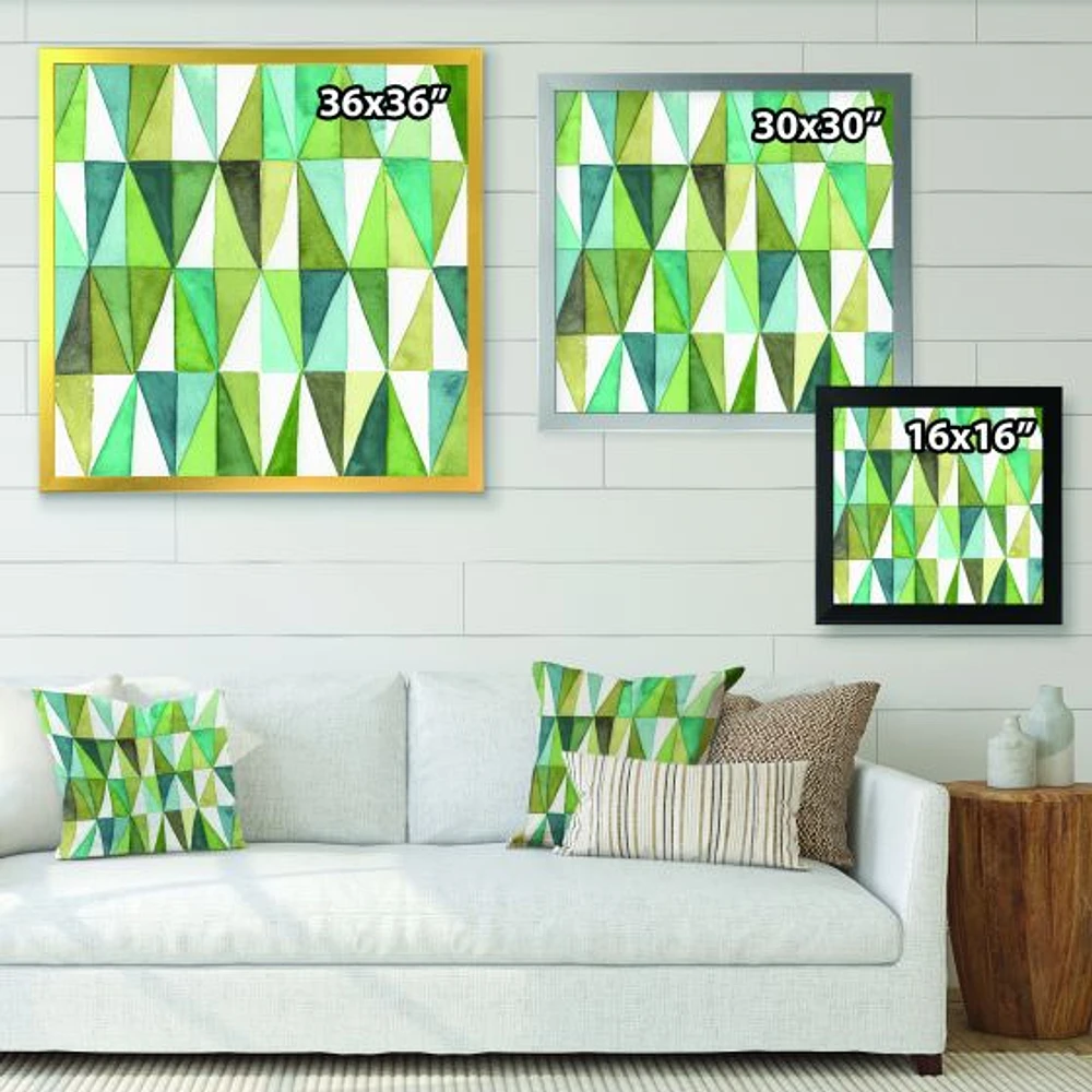 Green Triangle III Wall Art