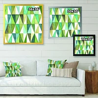 Green Triangle III Wall Art