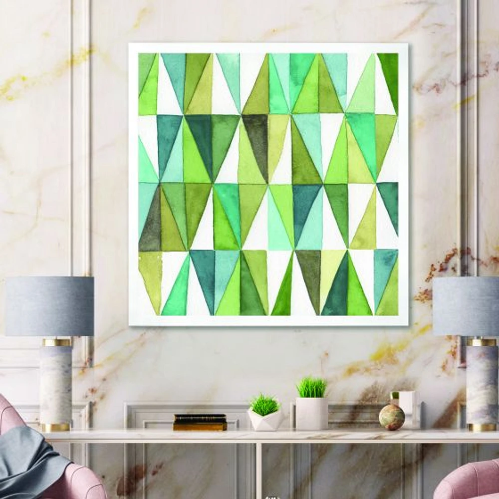 Green Triangle III Wall Art