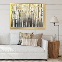 Toile « Golden Birch Forest I »