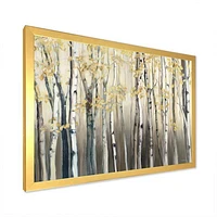 Golden Birch Forest I  Canvas Wall Art