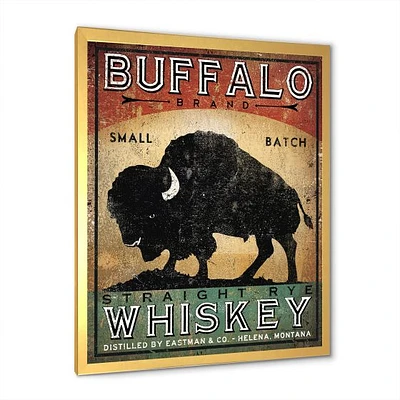 Vintage Buffalo Whiskey  Wall Art
