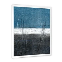 Teal Meets Grey Abstract Art  Wall