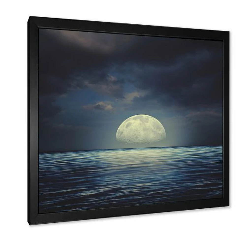 Super Moon Over The Sea II  Wall Art