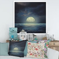 Super Moon Over The Sea II  Wall Art