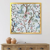 Chinoiserie with Birds and Peonies X  Wall Art