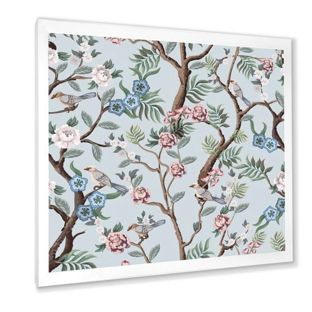 Chinoiserie with Birds and Peonies X  Wall Art