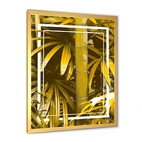 Toile « Yellow Bamboo and Tropical Leaves »