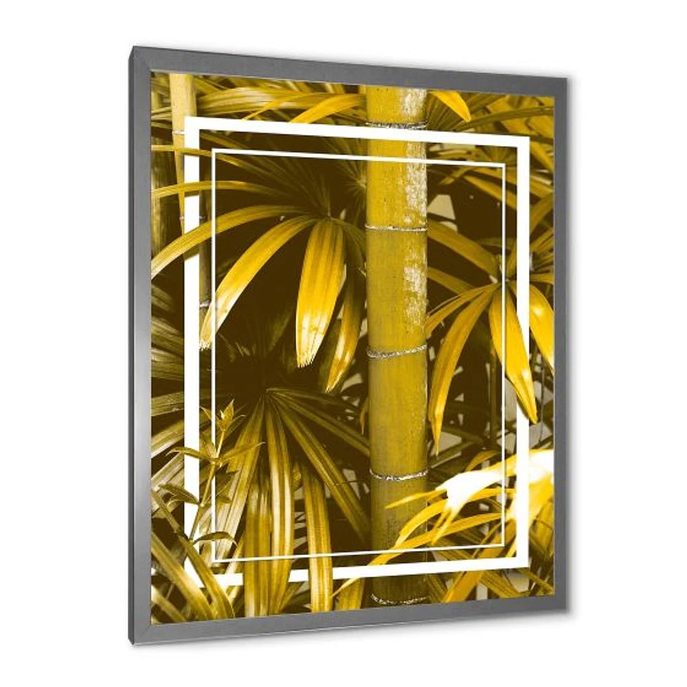 Toile « Yellow Bamboo and Tropical Leaves »