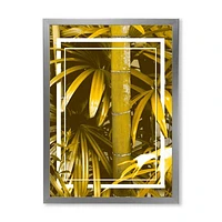 Yellow Bamboo and Tropical Leaves  Wall Art