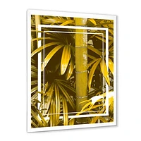 Yellow Bamboo and Tropical Leaves  Wall Art