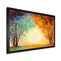 Alley Through The Park Autumn Sunset  Wall Art