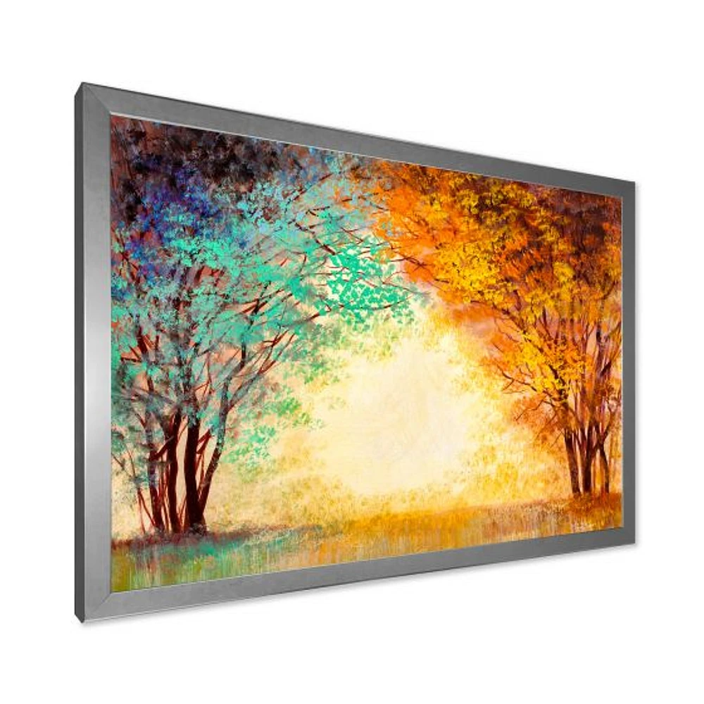 Alley Through The Park Autumn Sunset  Wall Art