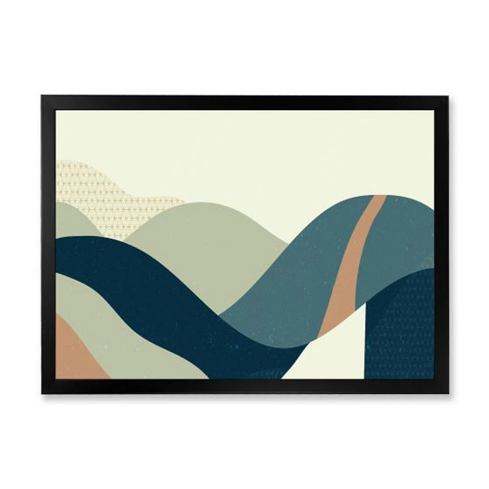 Abstract Geometric Landscape with Hills  Wall Art