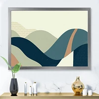 Abstract Geometric Landscape with Hills  Wall Art