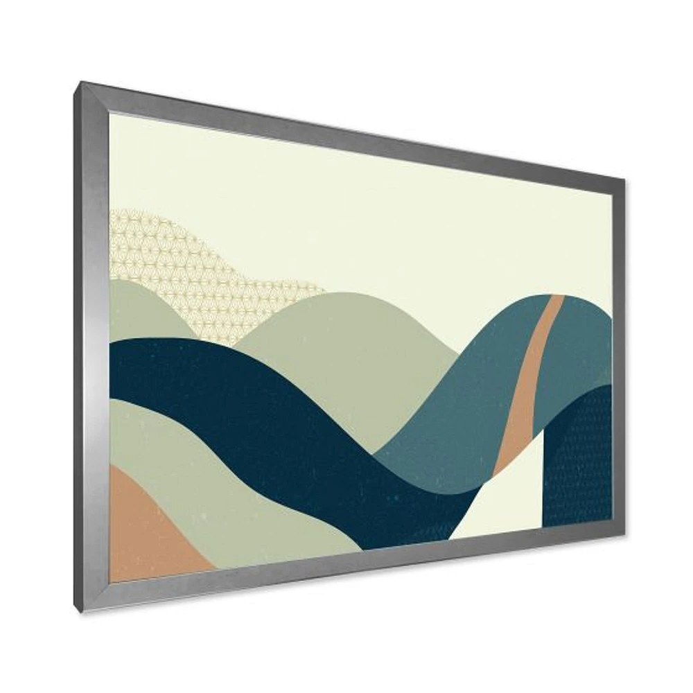 Toile « Abstract Geometric Landscape with Hills