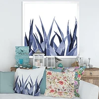 Toile imprimée « Navy Blue Agave Leaves »