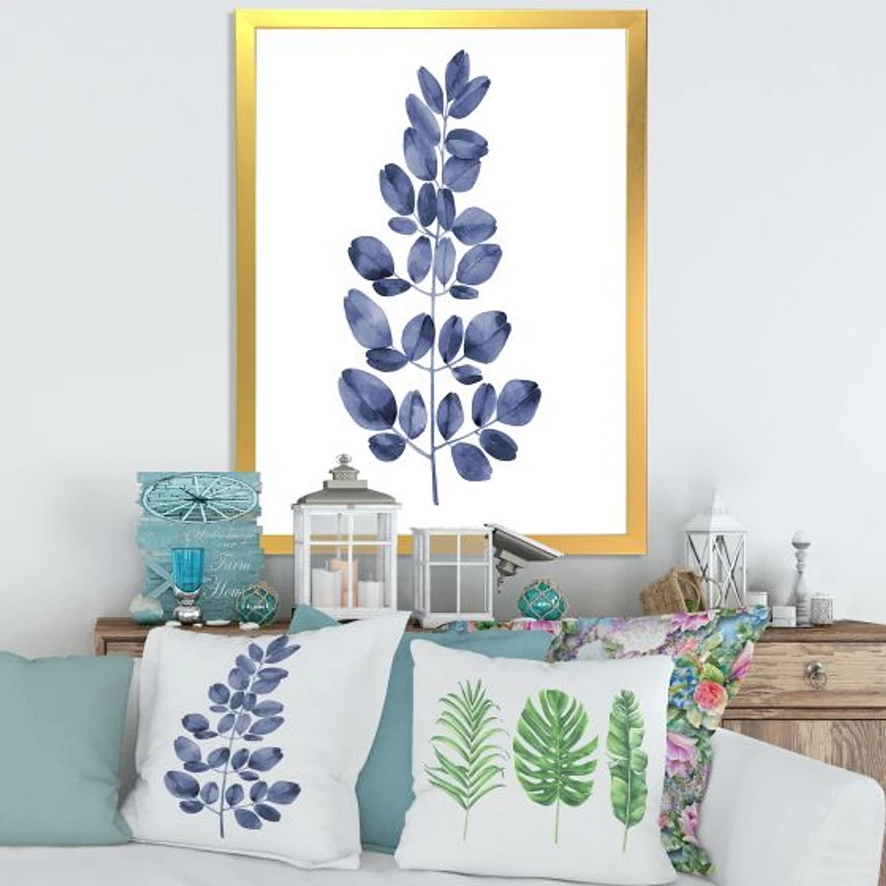 Navy Blue Eucalyptus II  Wall Art